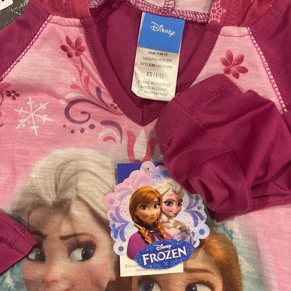 (NWT) Disney Frozen Hooded Nightgown, XS (4/5) - Picture 6 of 6